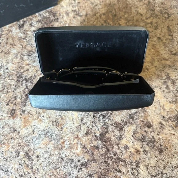 Versace Black Sunglasses with Gold Accent